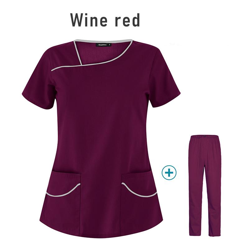 Скрабы для кормления, женская униформа, набор скрабов для ухода за домашними животными, топ с короткими рукавами и брюками с v-образным вырезом, костюмы для врачей, рабочая одежда для медицинской хирургии