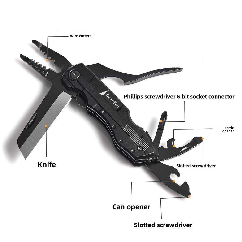 Folding Multitool Pliers 16 in 1 Stainless Steel Portable EDC Pocket Tool Survival Camping Hiking Outdoor Gear For Repair