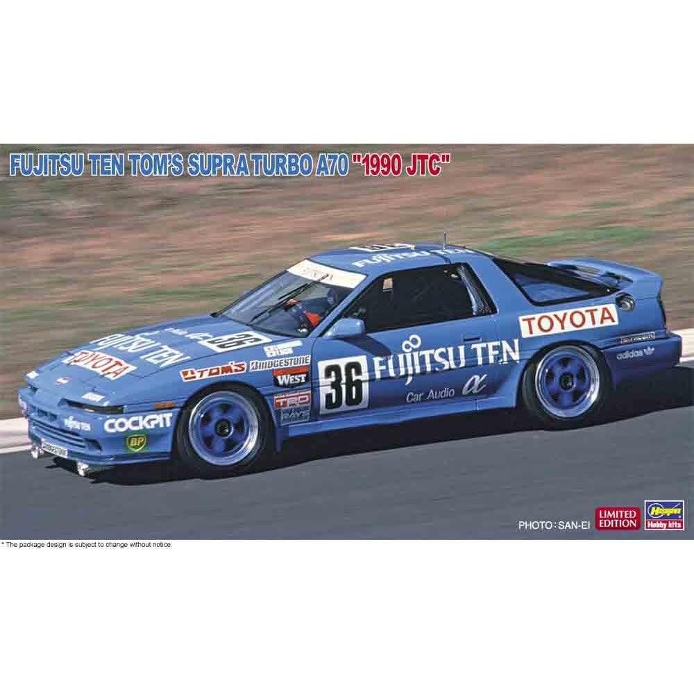 Hasegawa Fujitsu Ten Supra Turbo A70 1990JTC Plastic Model Kit 20553 1/24 TOM'S