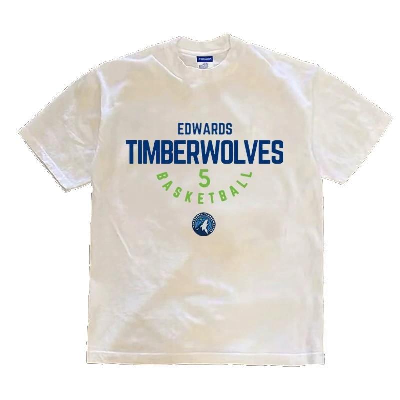 Mens Heavyweight Cotton Basketball Tee - Loose Fit Short Sleeve Graphic T-Shirt Training Casual Wear