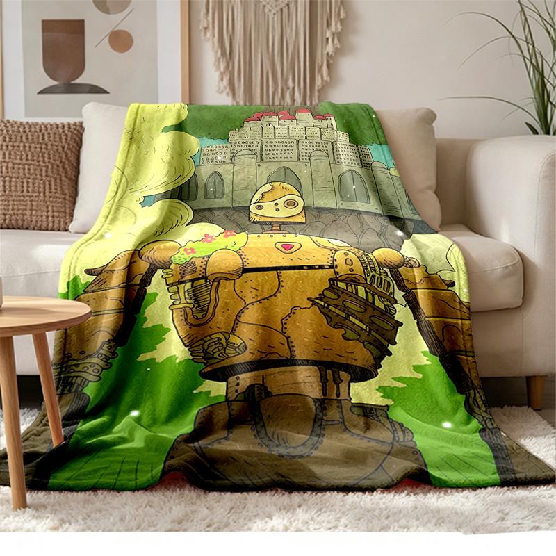 Castle in the Sky Soft and comfortable flannel Suitable for sofas living rooms outdoor camping travel and also makes a great anniversary gif