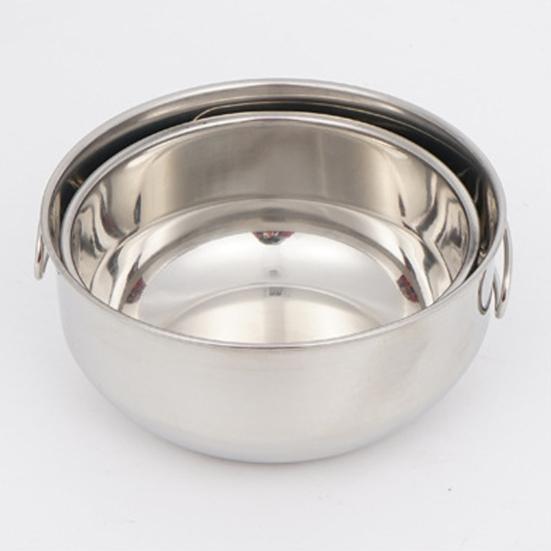 2Pcs/Set 500ml/650ml Camping Folding Bowl Stackable Anti Rust Stainless Steel Camping Bowl