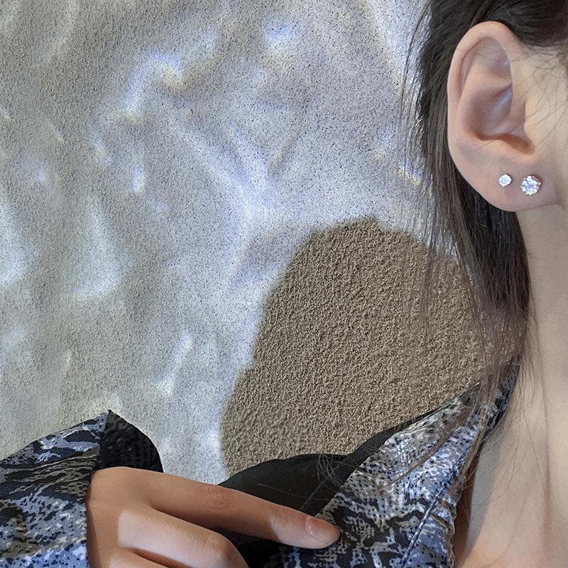 Комплект серег из серебра 925 пробы с цирконием для женщин - стильный и минималистичный еженедельный дизайн