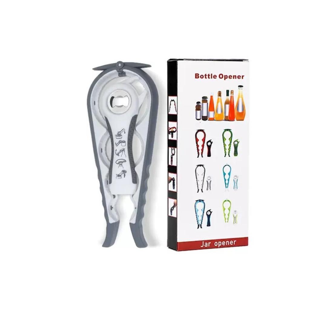HOMZY Открывалка для консервов Многофункциональная Четыре в одном Открывалка для бутылок с напитками Открывалка для крышек Четырехпозиционная открывалка для консервов Противоскользящая открывалка для крышек