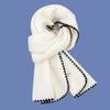 Gifts Polyester Lock Edge Winter Scarf Solid Color Classic Long Thickened Neckscarf Soft French Style Women Warmer Scarf Men