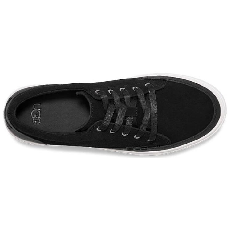 UGG Cakewalk Коровья кожа Низкие кеды Скользкая подошва Скейтбордические ботинки Унисекс Черный 1170554-BLK