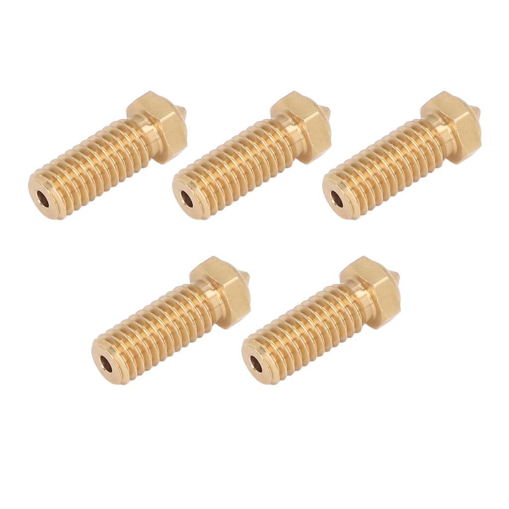 5PCS 3D Printer Brass Nozzle 0.4mm Extruder Nozzle for QIDI X Max3 Smart3 Plus3