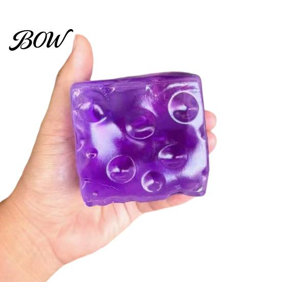 Stress Reduction Toy Shapeable Cheese Cube Squeeze Toy, Anxiety Relief Block Sensory Shape Fake Pinch Home Office Relaxation Tool