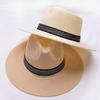 Hat Bohemia Style Female Beach Solid Color Panama Hat Middle-aged Men Straw Hat Old Man Sun Hat