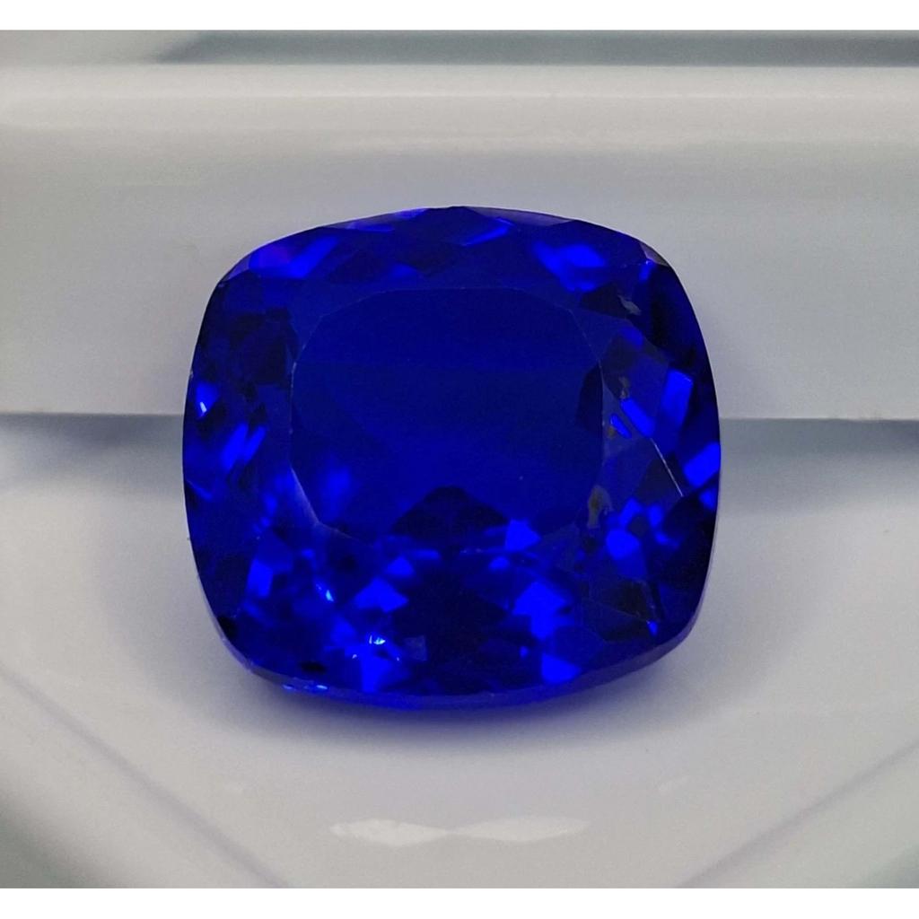 10-12 Ct Natural Royal Blue Sapphire Cushion Cut Beautiful Certified Gemstone