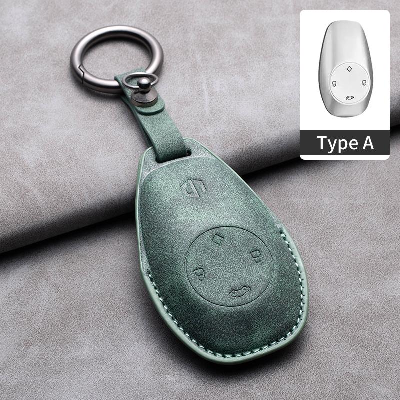 Leather Car Key Case Cover for Leapmotor T03 S01 C11 for 2025 Leapmotor C01 T03 S01 C11 Leap Motor Holder Key Fob Keychain