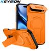 KEYSION Противоударный магнитный чехол для iPhone Air с защитой камеры-слайдера, подставкой и беспроводной зарядкой, чехол для телефона для iPhone 17 Air