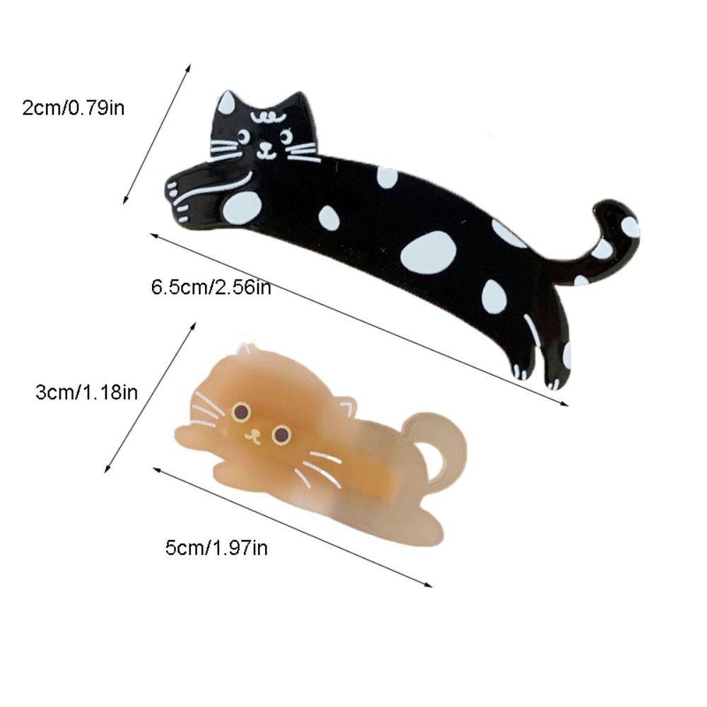 Cartoon Acetic Acid Hair Clip Colorful Cat Duckbill Clip Sweet Cat Hair Clip  Girls