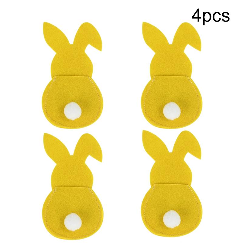 4pcs Easter Day Cartoon Rabbit Home Party Decorations Tableware Accessories Festival Supplies