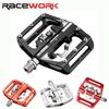 Racework Алюминиевые SPD Контактные на Плоские Педали Горный Велосипед MTB Велосипед Трейл Езда