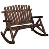 Garden Swing Bench 2 Seater 123 x 96 x 102 cm Solid Spruce Wood
