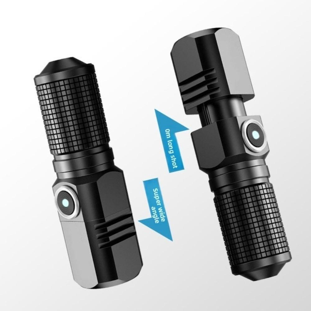 10000LM Mini Powerful LED Flashlight Super Bright 3 Modes USB Torch Lamp Flashlight Rechargeable Zoom Emergency Work Light