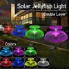 2/1Pcs Solar Double-Layer Jellyfish Light LED Garden Light Outdoor Waterproof Lawn Light for Backyard/Pathway/Holiday Decor