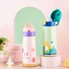 GIANXI Children Stainless Steel Straw Cup With Cover Cartoon Thermos Bottle Household Kitchen Water Bottle Coffee Thermal Mug