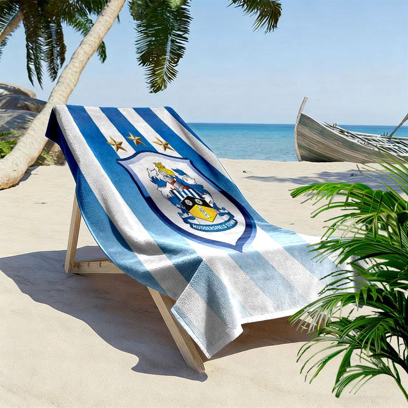 Huddersfield logo Beach Towel, Large Soft Quick Dry Towel for Beach Camping Swimming