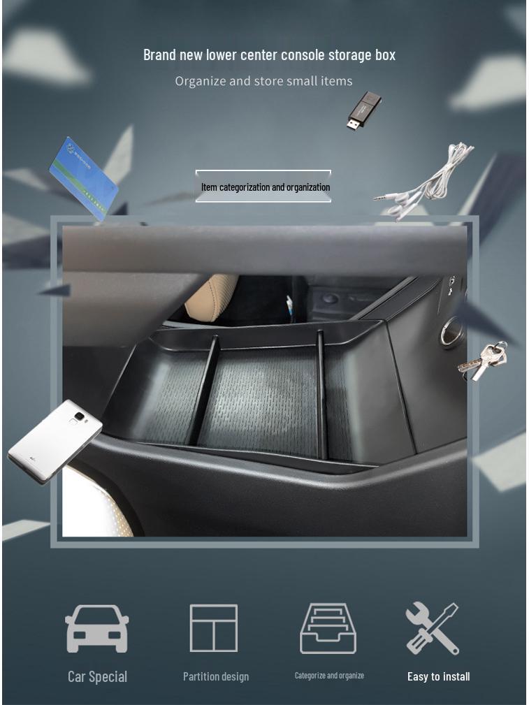 Органайзер для нижней консоли Geely Boyue L: Подходит для 23 моделей