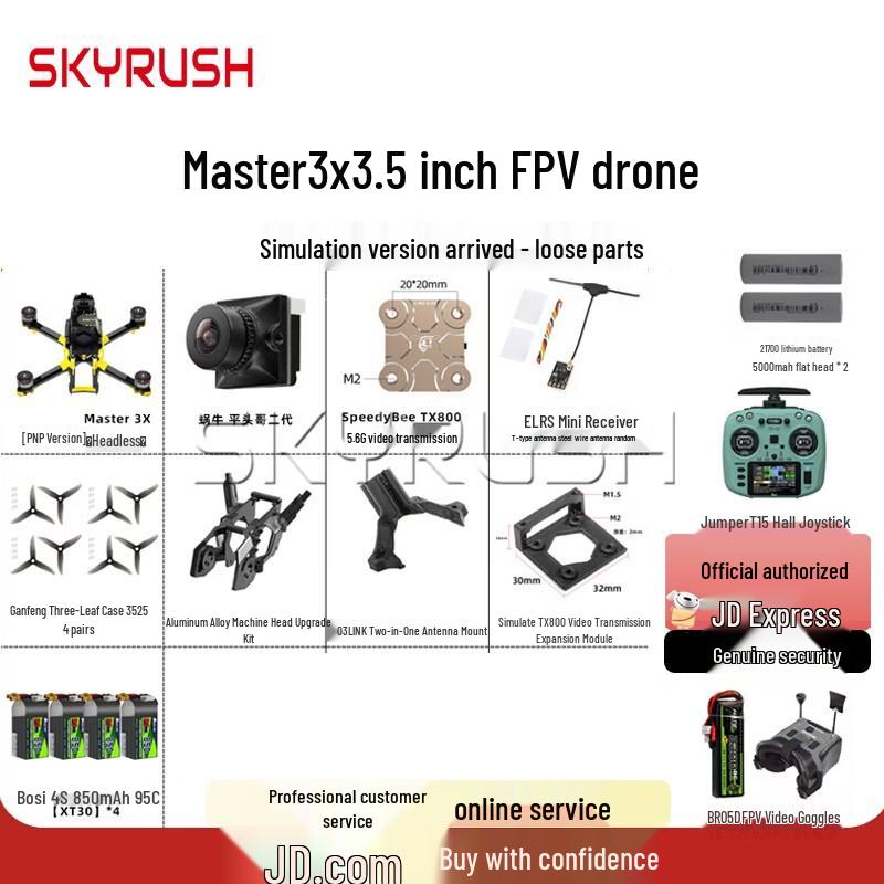 SKYRUSH Master3X 3.5-inch FPV Racing Drone Kit (CN version)