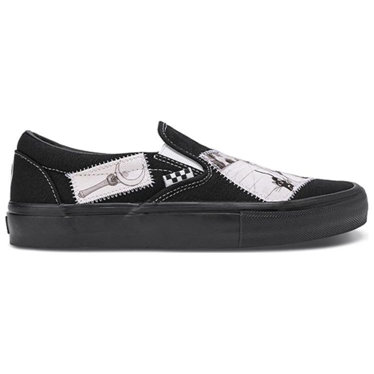 Sailor Moon x Vans Skate Slip-On Pretty Guardian Унисекс Кроссовки Черные Белые VN0A5FCAYB2