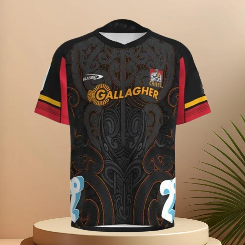 2026 Summer New Zealand Rugby Gallagher Chiefs Rugby Jersey Summer Men's Rugby Training T-shirt Fan Special Jersey
