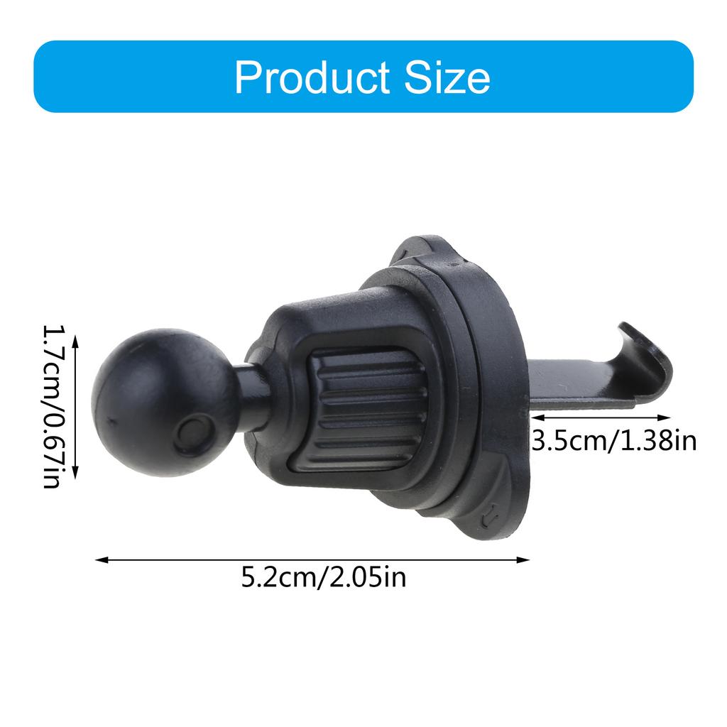 Универсальный зажим для вентиляционного отверстия для автомобильного крепления, вентиляционный захват для большинства автомобильных держателей для телефонов и беспроводных автомобильных зарядных устройств, только зажим для вентиляционного отверстия 17 мм