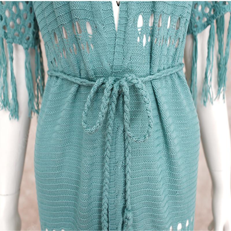 Пляжная вязаная туника для купальника 2022