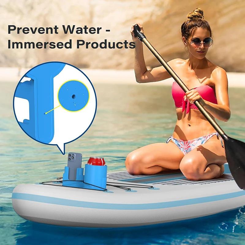 Universal Sup Water Bottle And Phone Holder 2 In 1 Silicone Cup Holder And Phone Mount For Paddle Board Kayak And Canoe