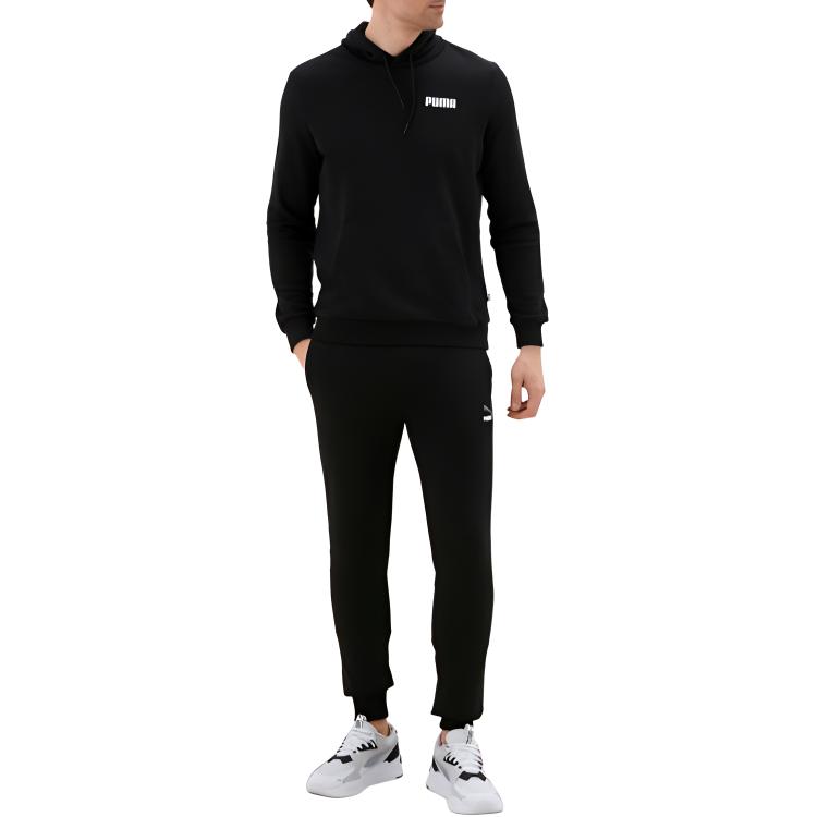 Puma Худи Essentials с принтом букв Мужские худи Черный 84722701