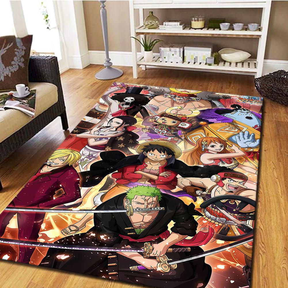 ONE PIECE Floor Carpet, Cool Movie Themed Mat, Digital Printed Rug for Home Bedroom Decor, Play Mat -HYQ38