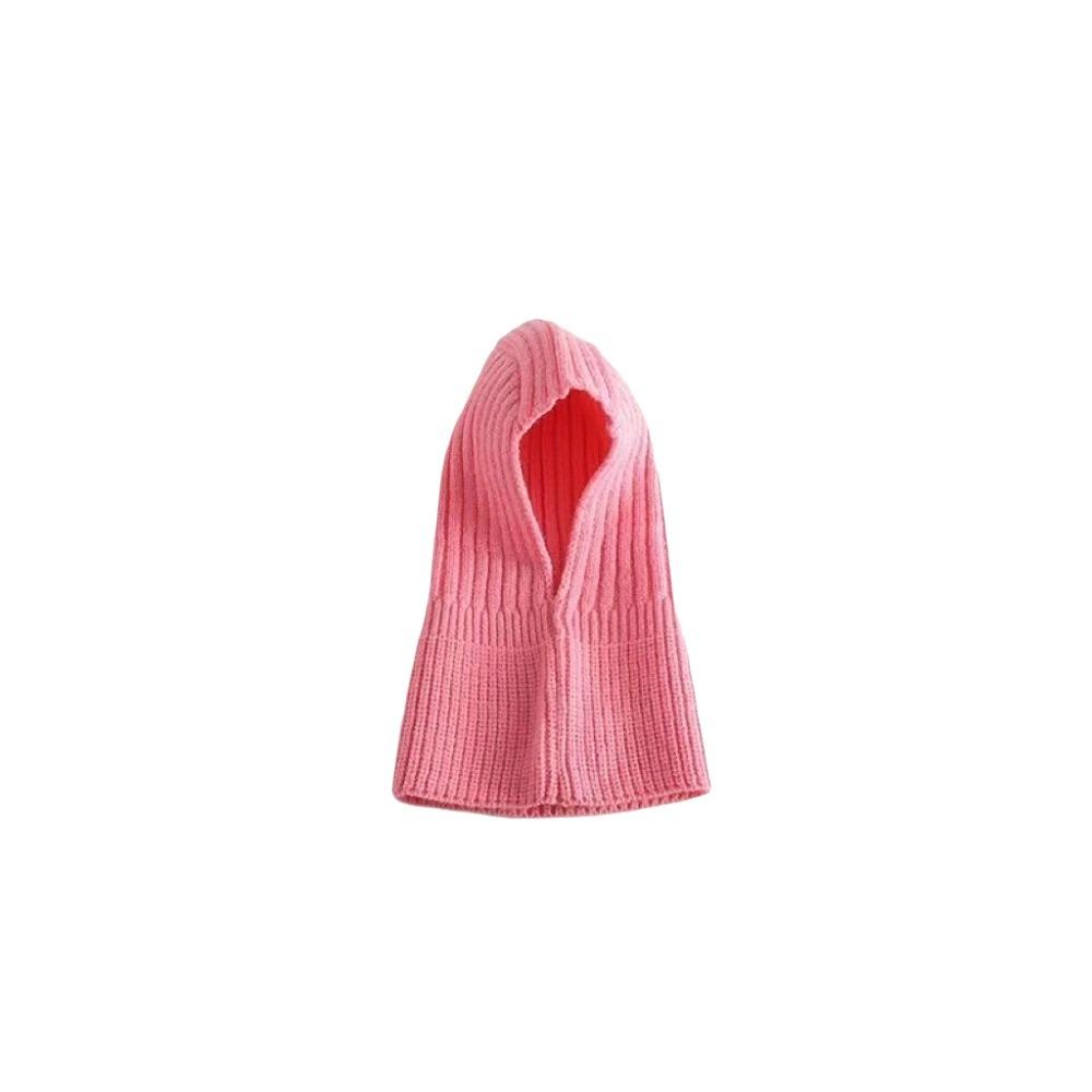 Plush Scarf Integrated Hat Wool Kids Balaclava Hat Simple Children Hooded Hat Outdoor