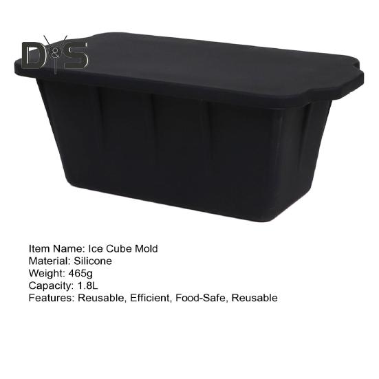 Силиконовая форма для кубиков льда, многоразовый большой лоток для кубиков льда для кулеров, поездок на пляж, формочки для блоков льда для морозильной камеры, аксессуары для ледяной ванны