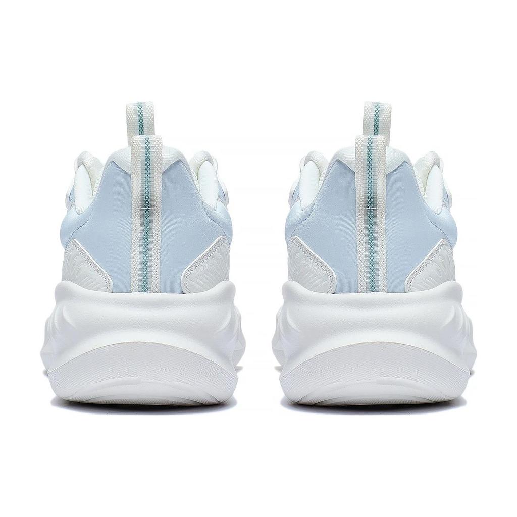 Li Ning Easy Fit Fle Амортизация Устойчивость к истиранию Дышащие Низкие Повседневные Беговые Кроссовки Женские Бело-синие ARST074-3