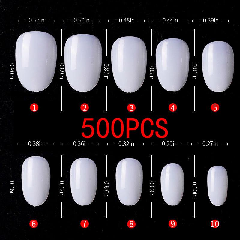 500pcs Instant Soft Gel Nail Tips Sculpted Coffin Stiletto Full Cover Press On Nail Tips Soak Off Salon Custom Nails