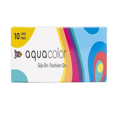 Одноразовые мягкие цветные контактные линзы Aquacolor Zero Power с защитой от УФ-излучения - темно-коричневые - (10 линз/коробка) - Плано