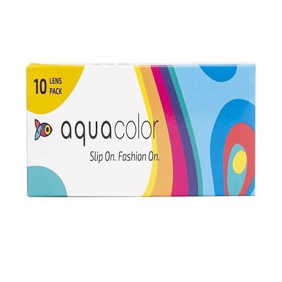 Одноразовые мягкие цветные контактные линзы Aquacolor Zero Power с защитой от УФ-излучения - темно-коричневые - (10 линз/коробка) - Плано