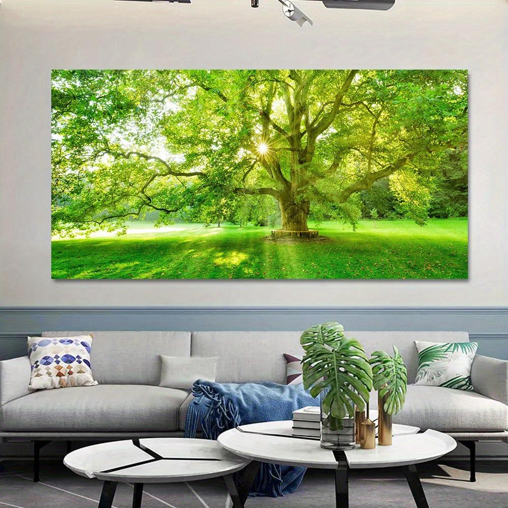 Картина «Зеленый лес» на холсте, постеры и принты с природным пейзажем, настенное искусство для гостиной, HD-картины, солнечный домашний декор