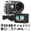 Action-камера Dragon Touch 4K30FPS 20 МП Подводная камера 30 м Водонепроницаемый объектив Видеоэкшн-камера Аккумуляторы Стабилизация изображения 4-кратный зум Пульт дистанционного управления