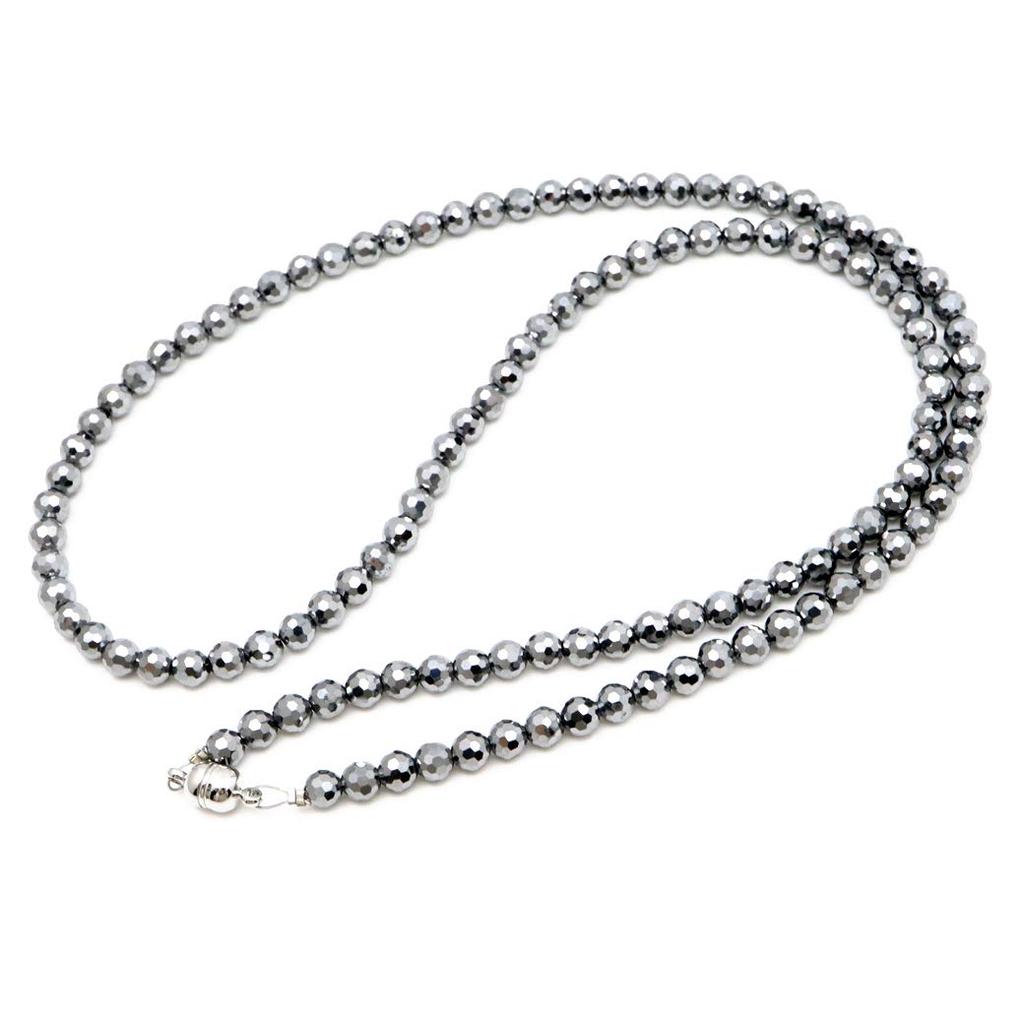 Terahertz Ore Mirror Easy To Magnetic Length Approximately 60cm [GOLD STONE] Necklace, Cut, 4mm, Light, Sparkling, Wear, Type,