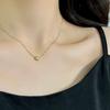 Simple Flower Zircon Pendant Necklace Female Niche Design High-end Clavicle Chain