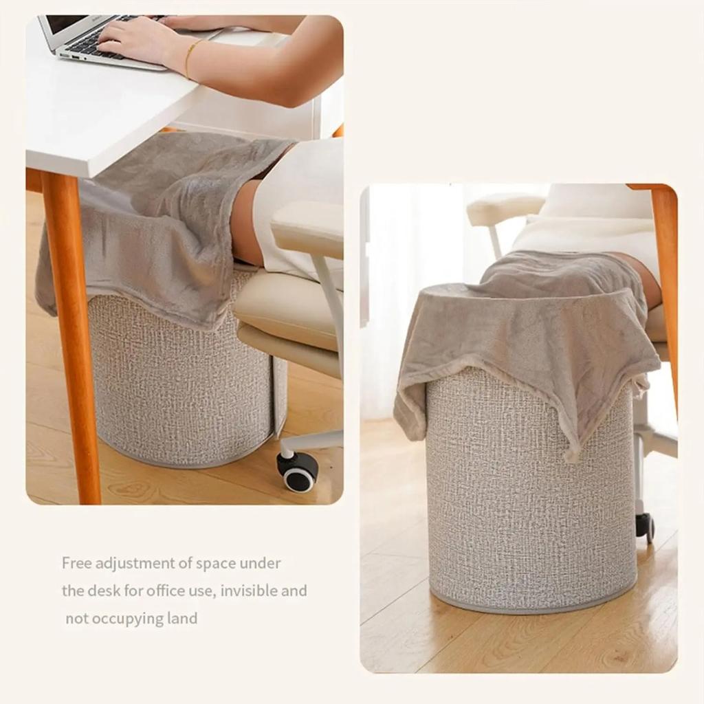 HOMZY Бесшумные складные гетры Pro - Электрическая грелка для ног под стол с термостатом и автоматическим отключением для офиса, дома, таймер