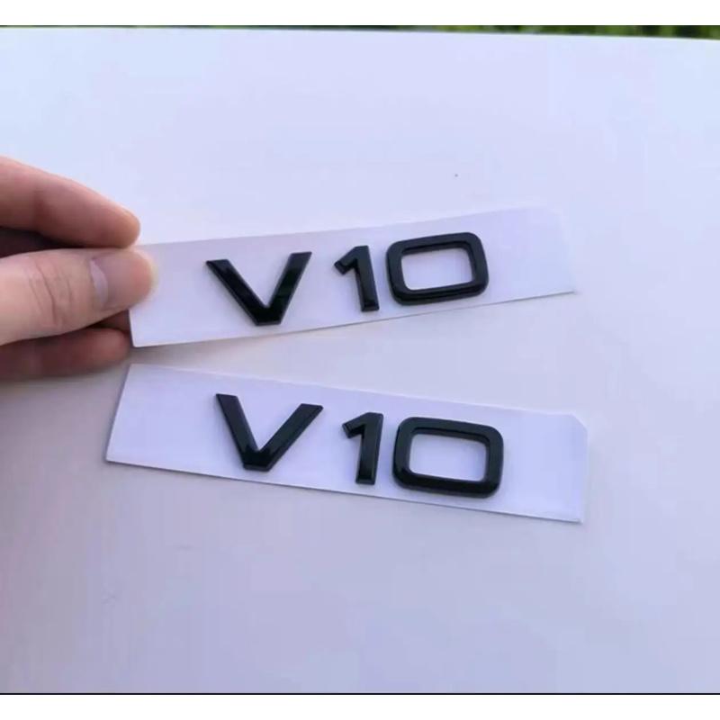 2026 3D ABS V10 Chrome for AQ4 TT RS7 SQ5 A8L Letter Number Emblem Glossy Black Car Styling Fender Side Trunk Badge Logo Sticker