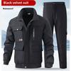Plus Velvet Thickened Autumn and Winter Jacket Men's Suit Windproof, Warm and Cold-resistant Suit