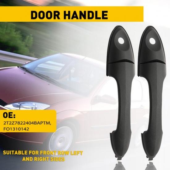 2X Door Exterior Handle Front 2000-2007 For Ford Driver Side Focus 4-Door Sedan