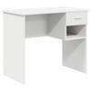 Minimalist White Computer Desk with Drawer Storage Compartments, Suitable for Living Rooms and Studies, Dimensions 90x49.5x75 Cm