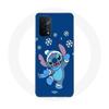 Чехол для Oppo A54 5G Stitch snow Christmas blue