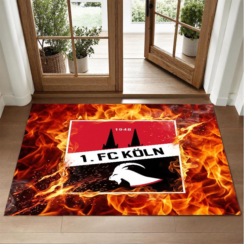 FC Köln Design Crystal Velvet Rug Soft Decorative Mat for Bedroom Entrance